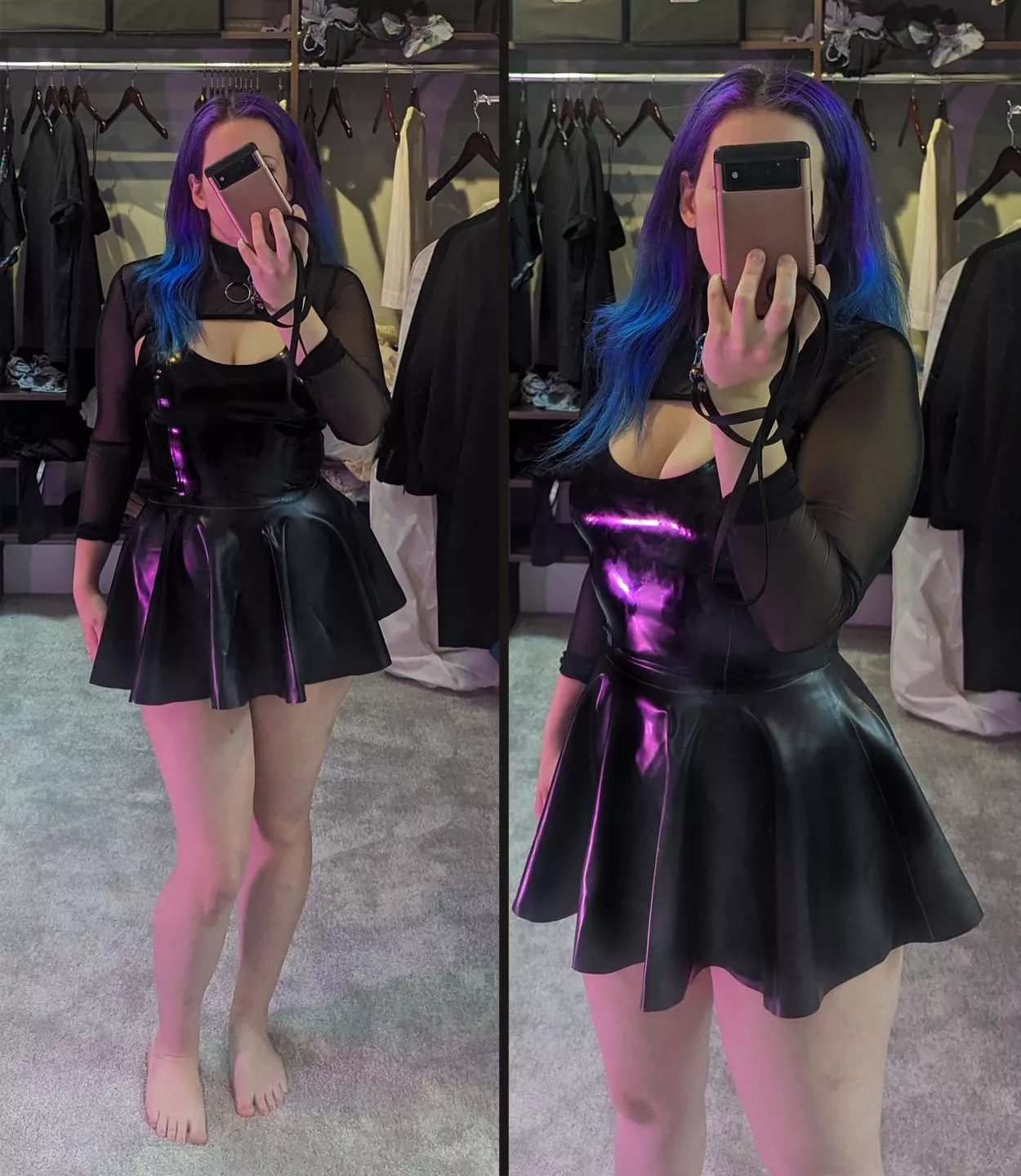 Pretty tame picture, but I am SO hyped to finally own latex! Shining it up was so damn sensual, although I don't think I did a great job 🙈 posted by Athyriaceae