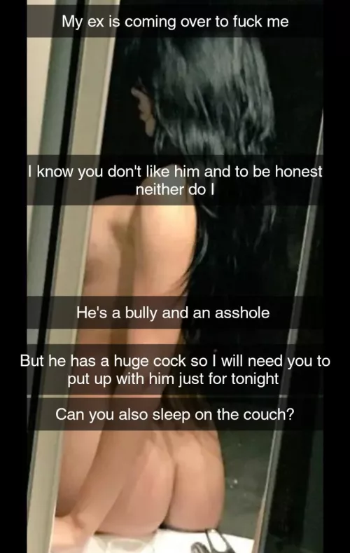 She doesn't like her ex either.. but he has a huge cock by Captiondude1996