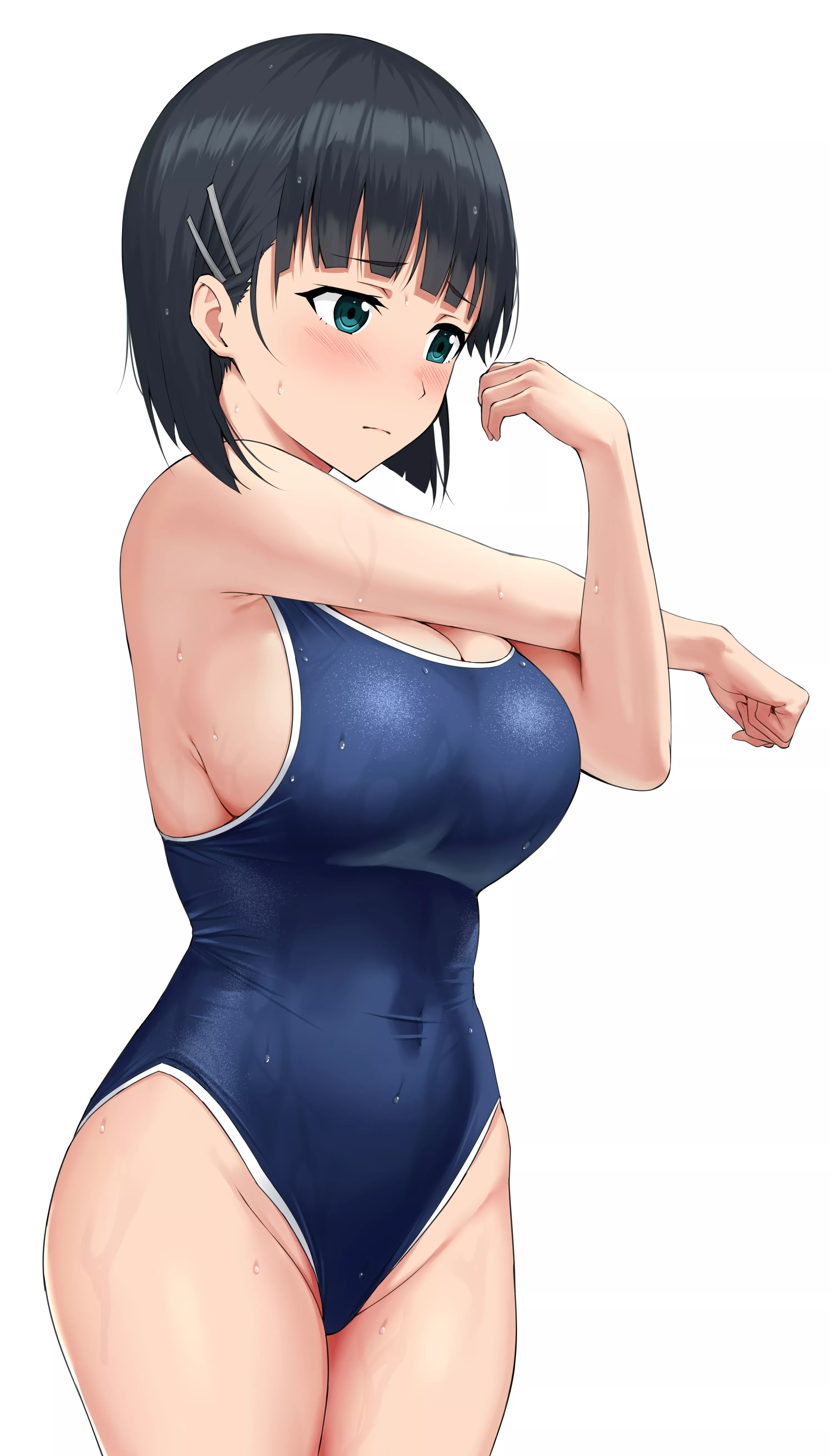 Suguha Stretching In Her Swimsuit  posted by Csxc