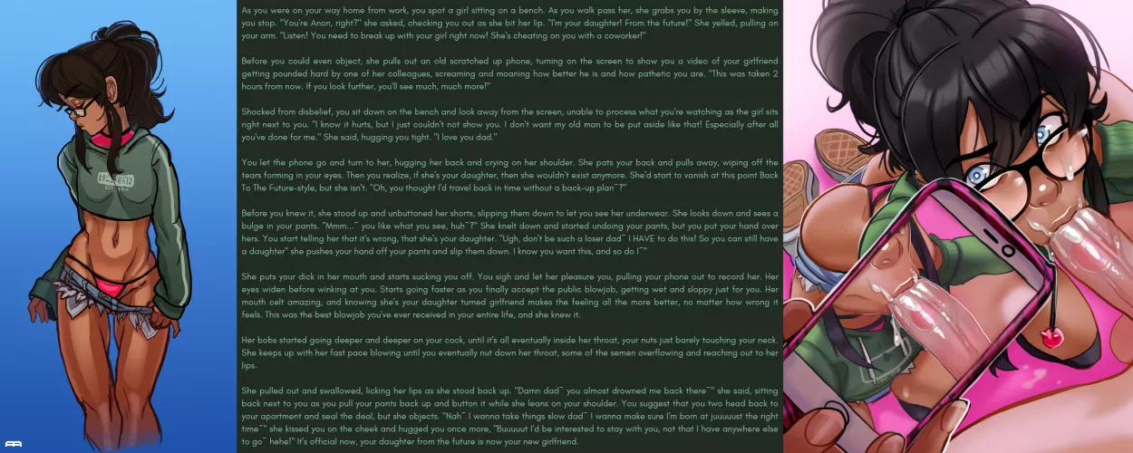 Time Traveller's Father [M4F] [Counter-NTR] [Incest] [Blowjob] [Time Paradox] [Part 1 of 2] [Artist: Andava] by Whyte_Castle