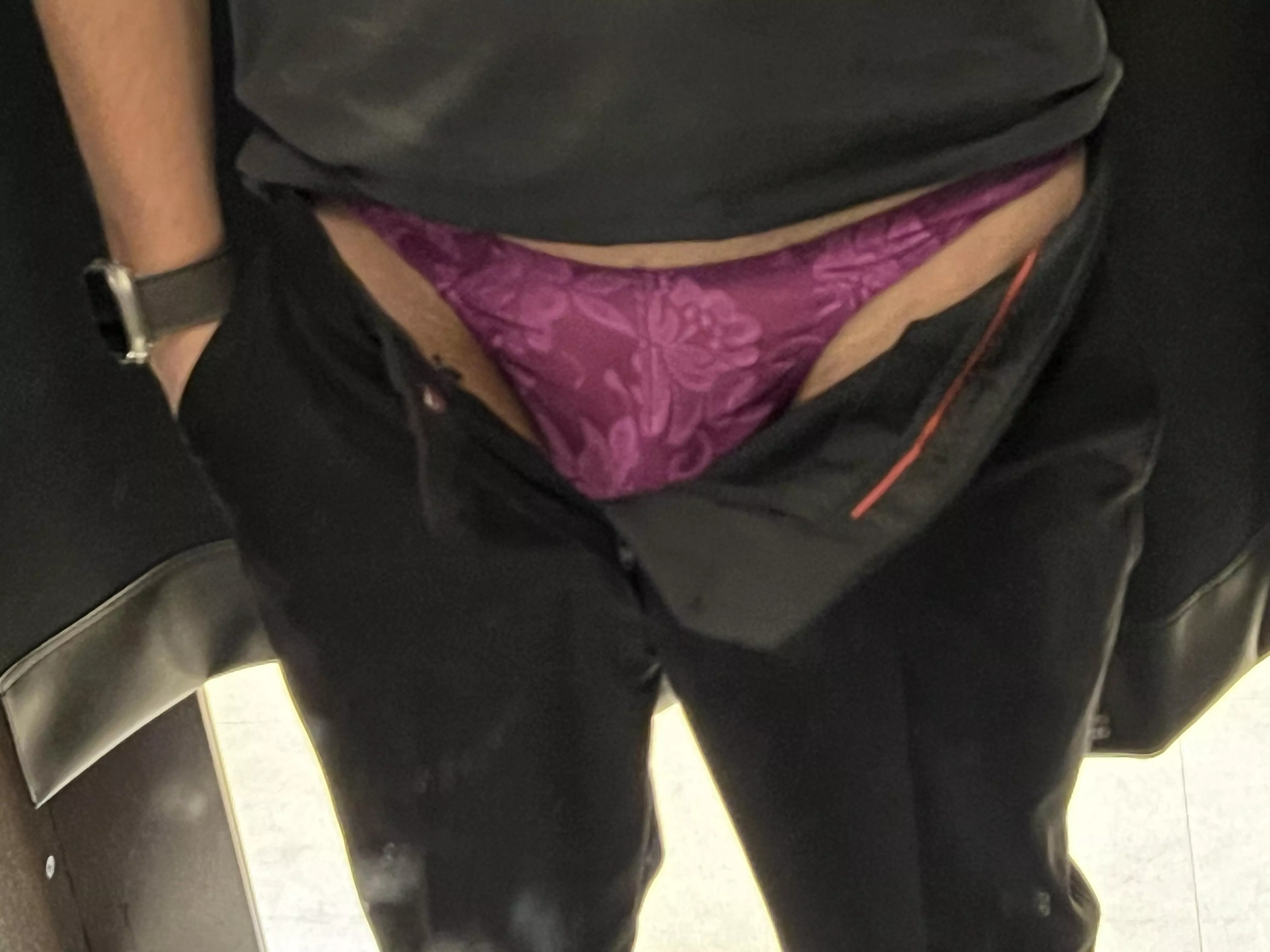 Tried on some new tuxedo pants yesterday. Hope nobody saw my underwear. posted by biman055