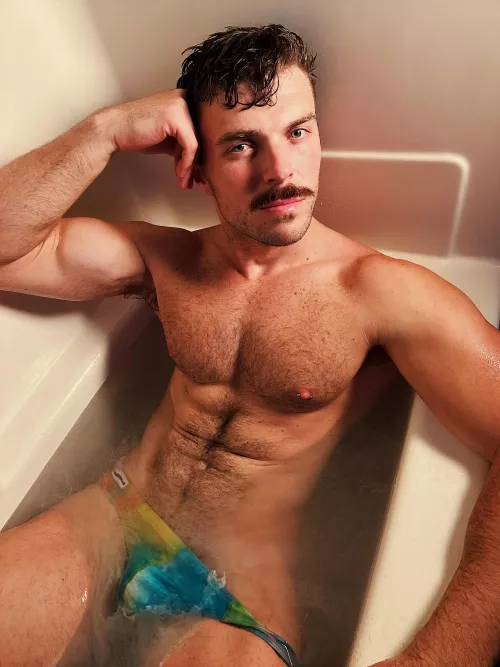 Wet hairy chest by mrbradford7