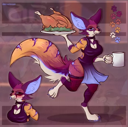 Fennec Waiter Adopt ( art by me) - Auction link in comments by Eris_Morgan