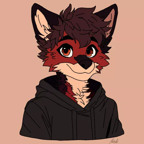 Headshot of my fursona [made by me] by Not_Magma_