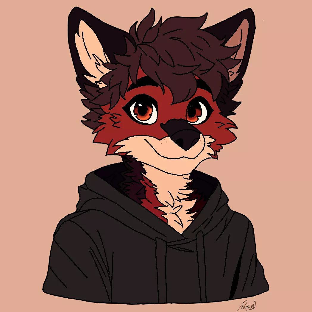 Headshot of my fursona [made by me] posted by Not_Magma_