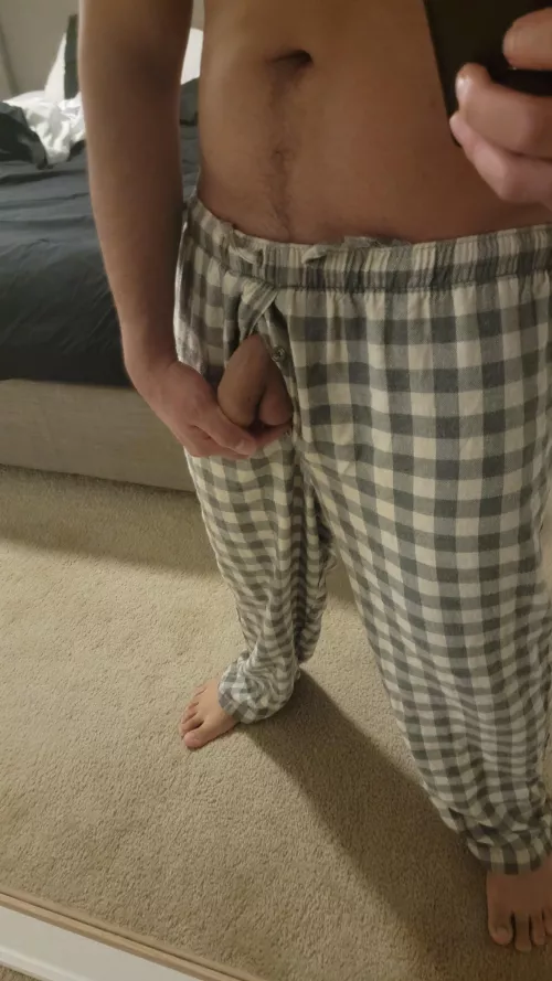 Pj's with pee holes are a must  by igtdickonmymind