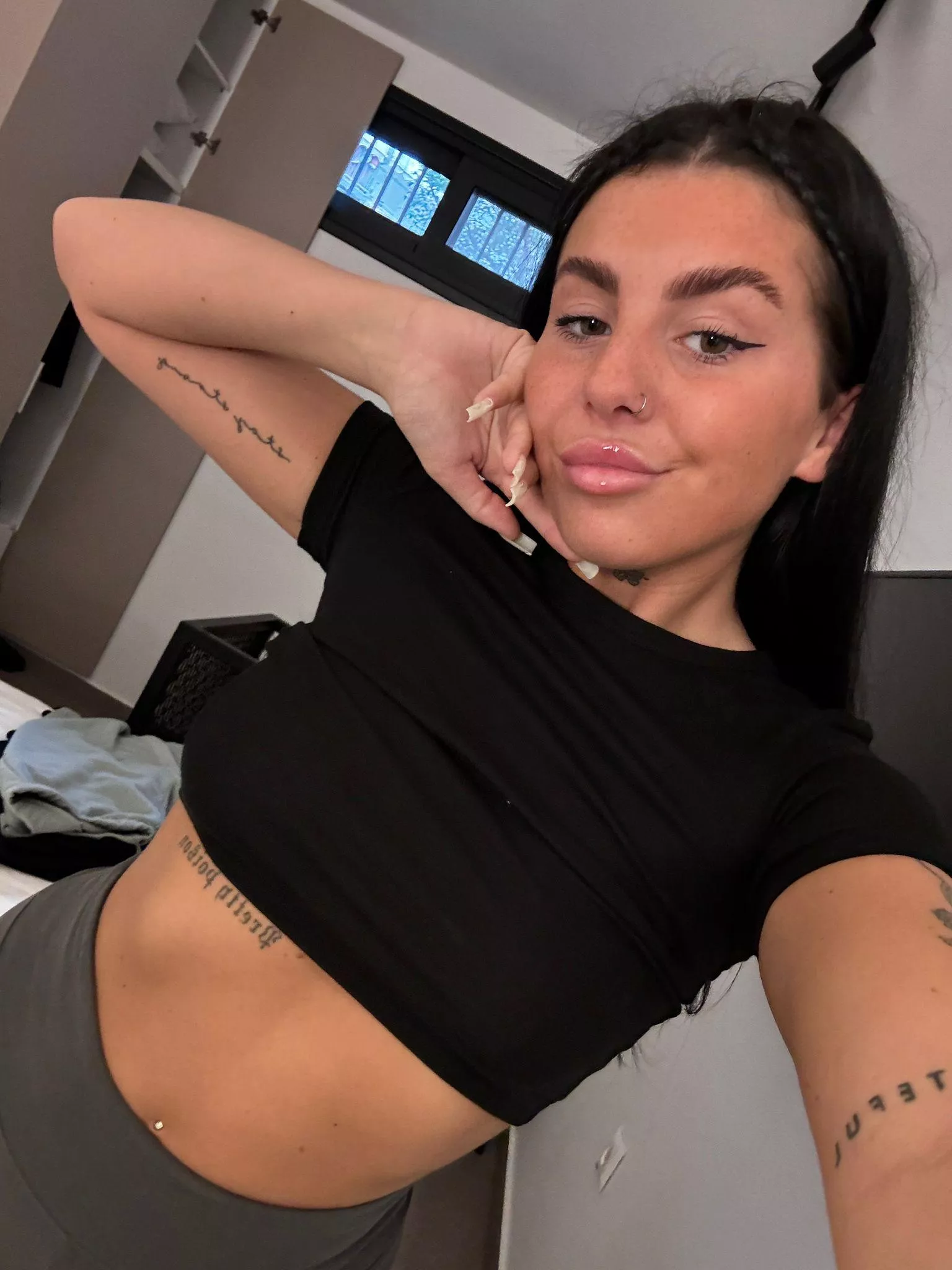 what do you think about my black croptop? posted by Novalee_Allen