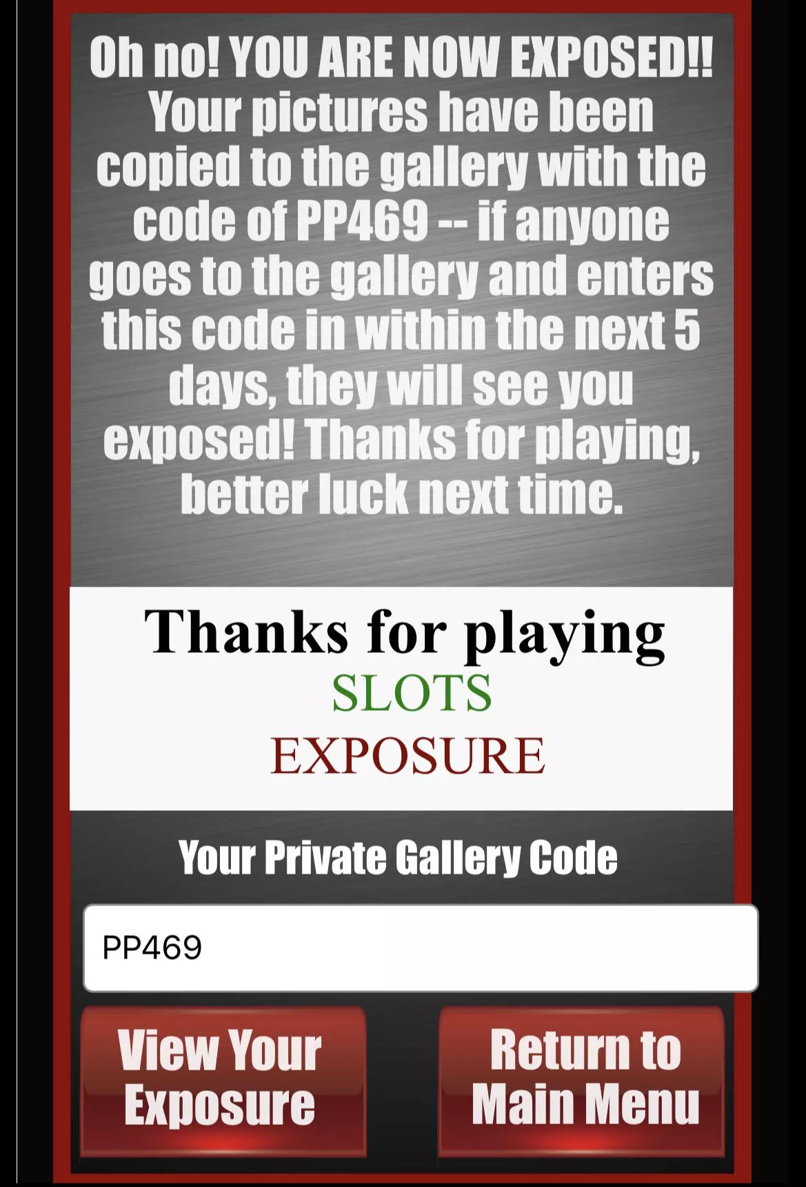 20M slut loose a game posted by PerfectPeach469