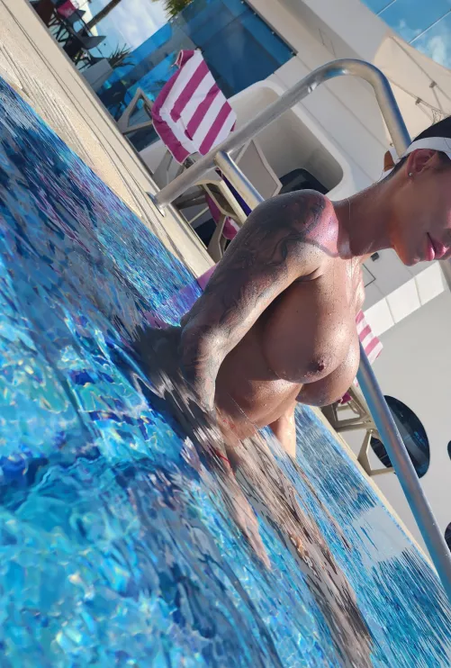 Always keeping my DDs on display for the guys at the resort. Would they keep you happy and hard in the water by HisExoticVixen