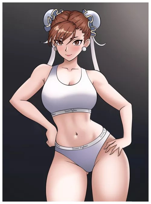 Chun-Li in her underwear by LafterMastr