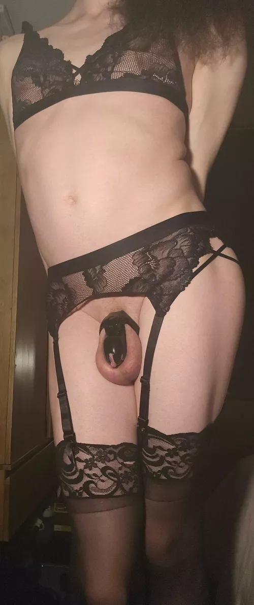 Had my clitty locked up for weeks now, it isn't even getting hard anymore by downuntogirl