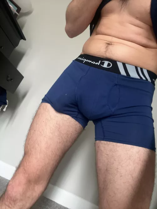 It always hangs down one pant leg or the other by bigheartbiggerdick17