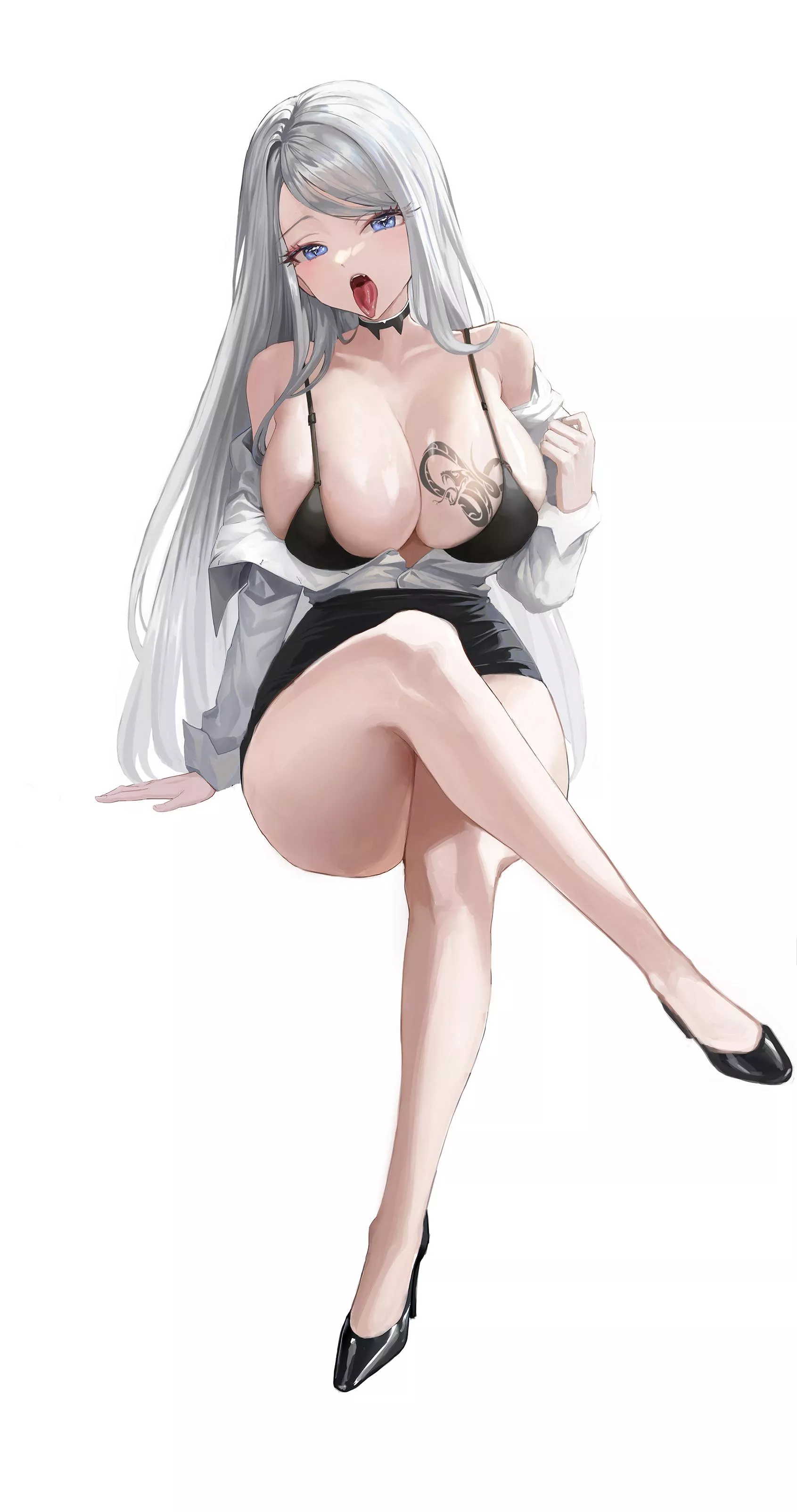 Partially unbuttoned and Tattoo (egoswans) [Original] posted by elegantloveglimmer