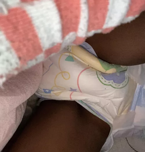 Sorry, my feets was blocking half the canera view. Do I deserve diaper pats? I didn’t wet the bed this time. 😊 by LittleLunari