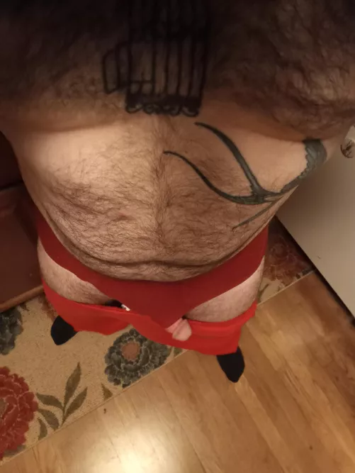 Woke up with half a hard on falling out the leg of my Hanes. Come drain your daddy's balls while he waits for the coffee, son. by BearInTheBackwoods