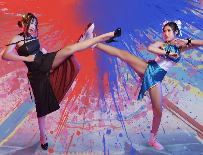 Yor from spyxfamily by KieraKo & ChunLi from StreetFighter by ScarlettB by Beautiful_Thingsu