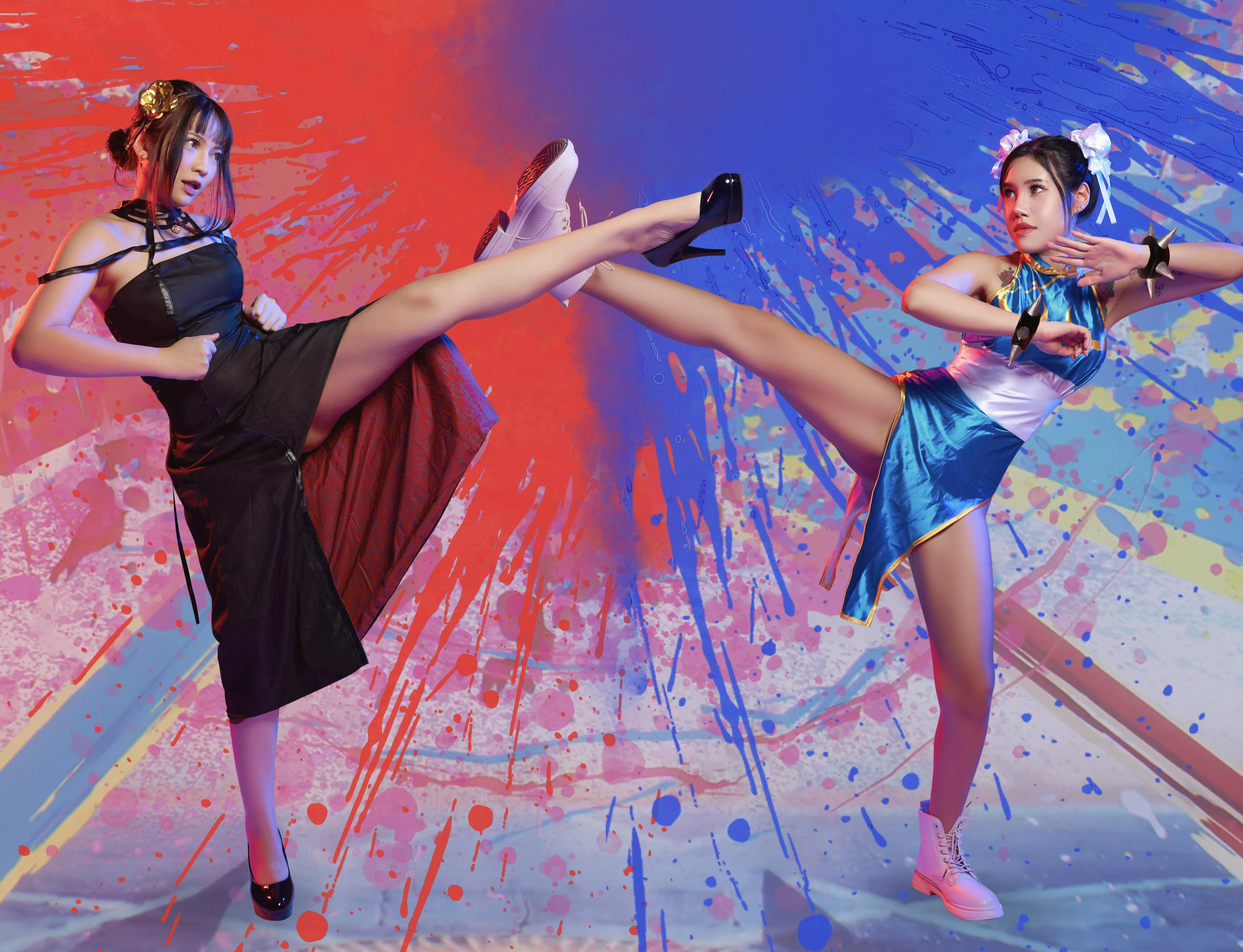 Yor from spyxfamily by KieraKo & ChunLi from StreetFighter by ScarlettB posted by Beautiful_Thingsu