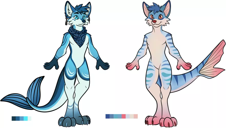 Aquatic Foxes - Adoptables (Art & Designs by Me!) by Glittering-Amount-68