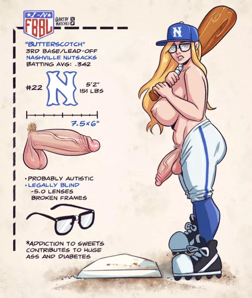 Blind with bubble butt [ArtByMatches] by RPGeewillikers