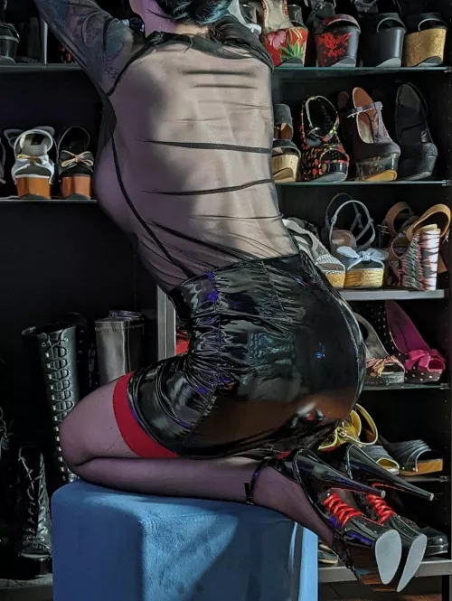 I like to wear sexy heels even when I am just at home by shoeteese