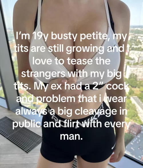 Me (19y, busty petite) ready to tease some strangers at the gym by RC2003XXX