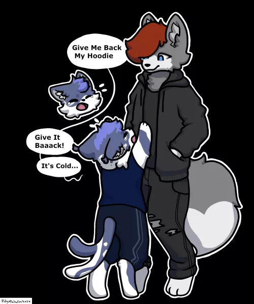 Me When Hoodie Stealing BF by nekomeeko