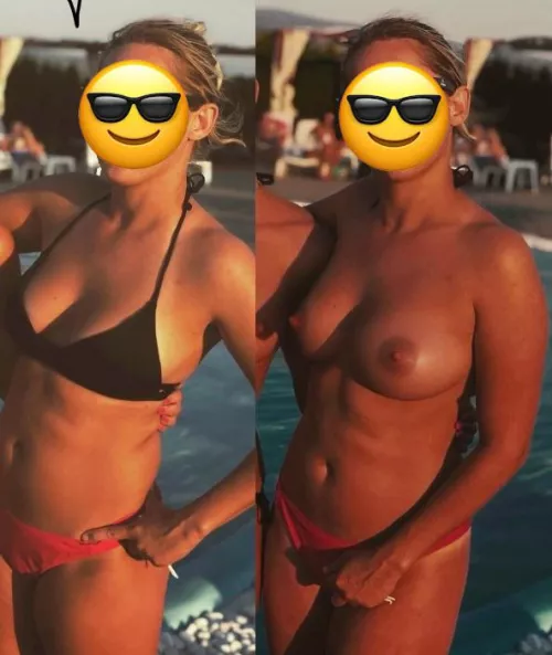 They dared me to go topless on public pool 😎 by Personal_Trainer86