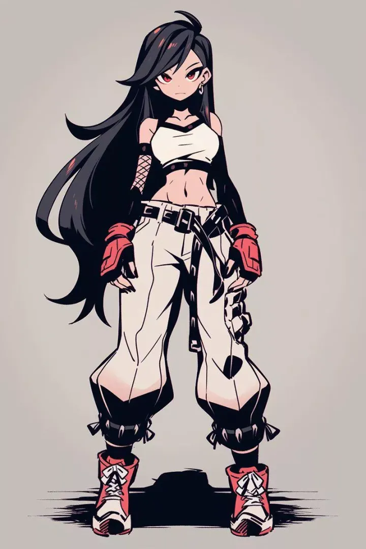Tifa Lockhart as a Street Fighter character posted by LafterMastr
