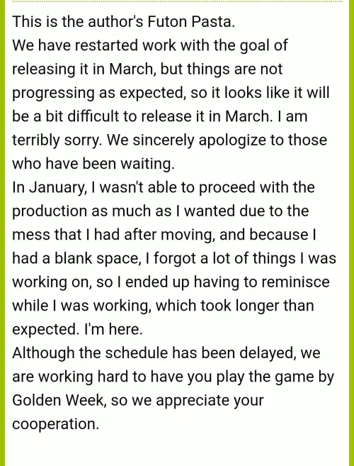 Dungeon and bride to be released in golden week..... probably by Ivrik95