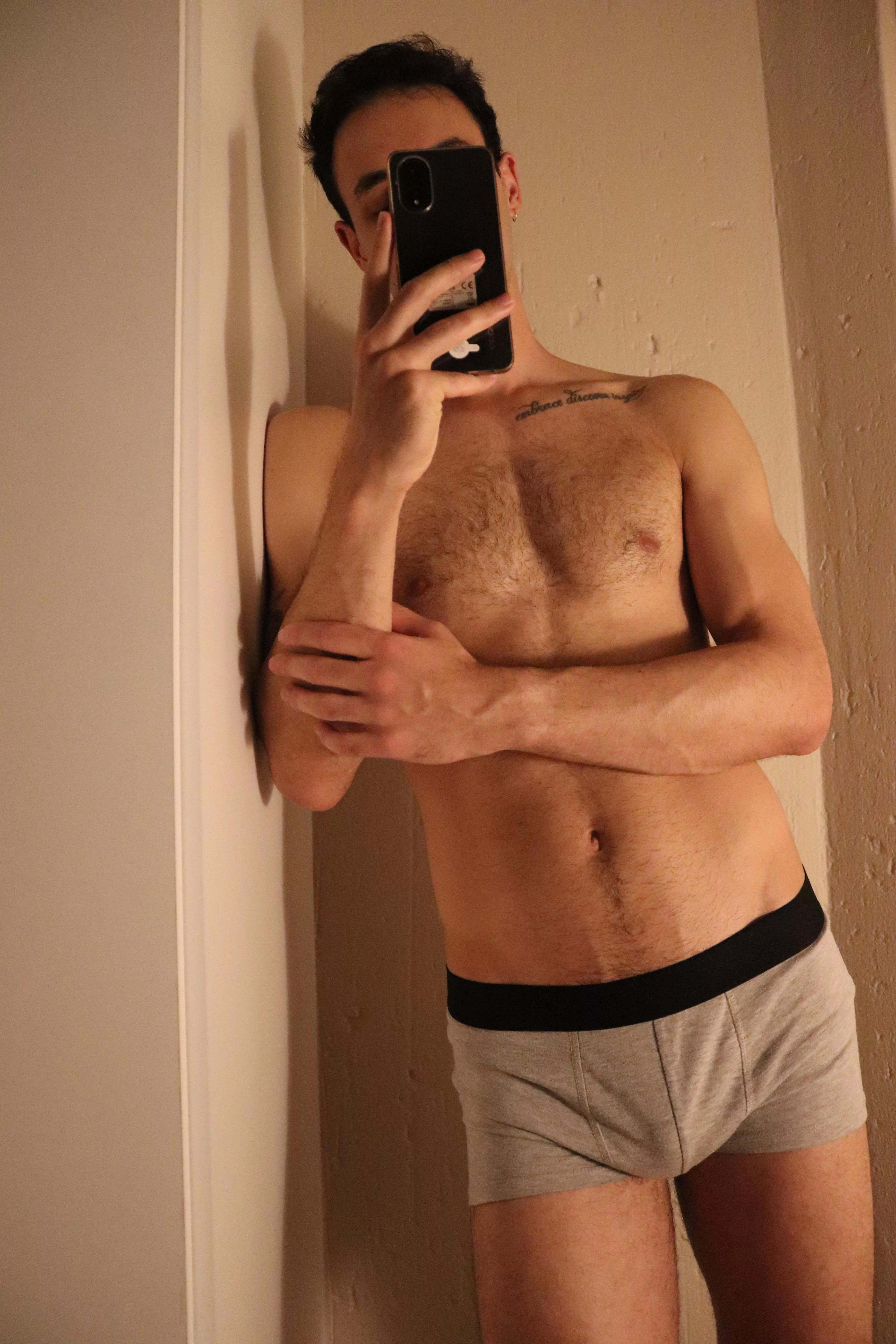 Just basic greys. What underwear would you want to see me in?  posted by janlompot94