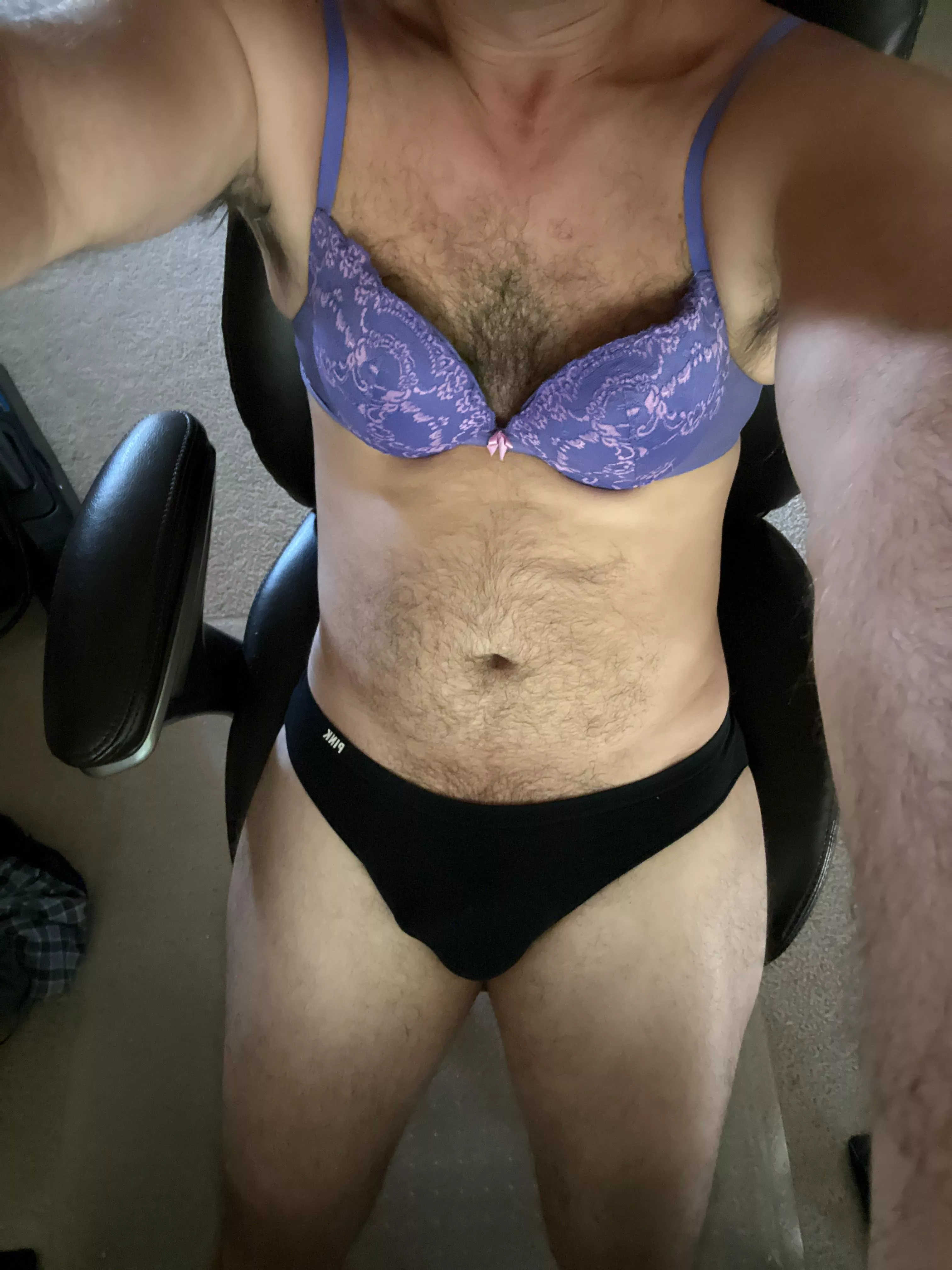 Love wearing my wife's bra and panties while she's out posted by pantylvr99