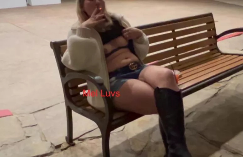 On the Bench Right Outside the Doubletree.... by melluvsitall