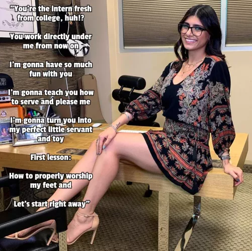 Your new boss is gonna teach you how to properly serve and please her by Captiondude1996