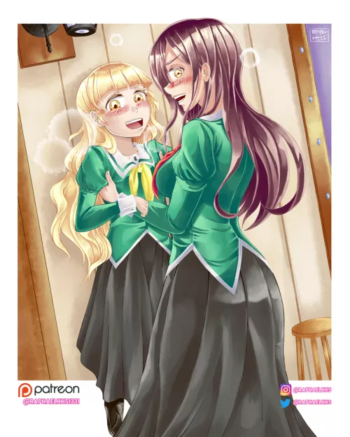 Biweekly posting yuri couples. For this week we have Yano x Hime [Watashi no Yuri wa Oshigoto Desu] [OC] by raphael_HHS