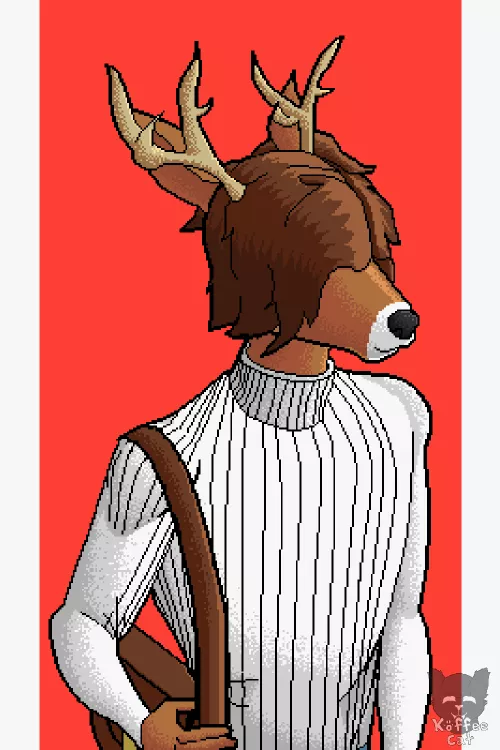 Deer pixel art by KoffeeFeline