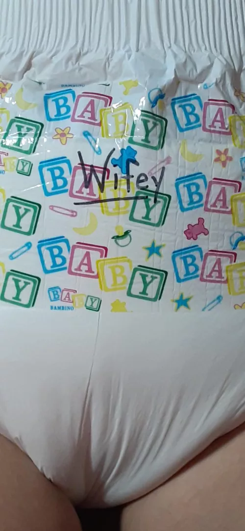 Diaper art courtesy of my husband.  by AnOkiesWife