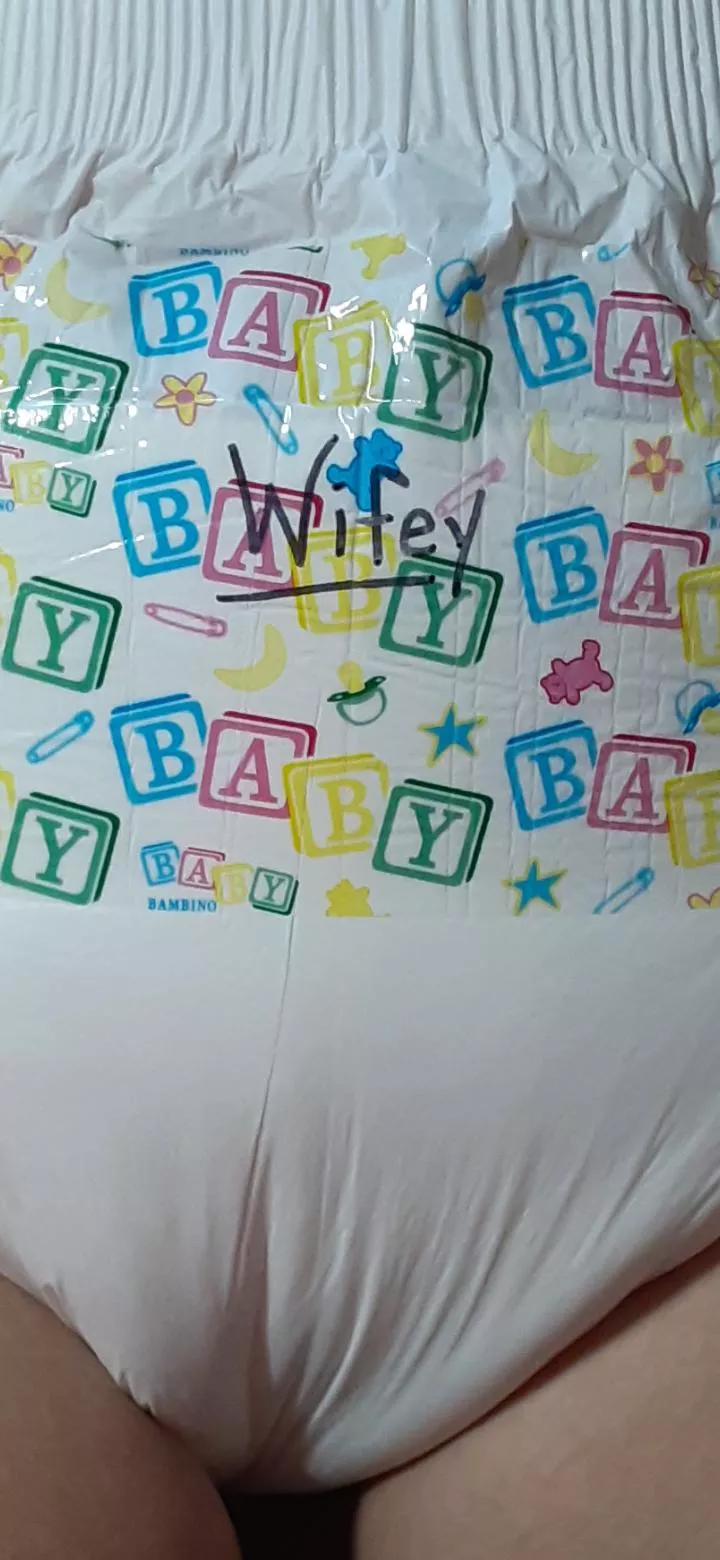 Diaper art courtesy of my husband.  posted by AnOkiesWife