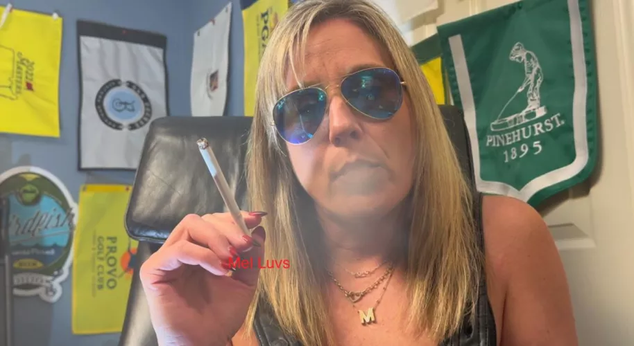 Loving my smoke in Leather.... by melluvsitall