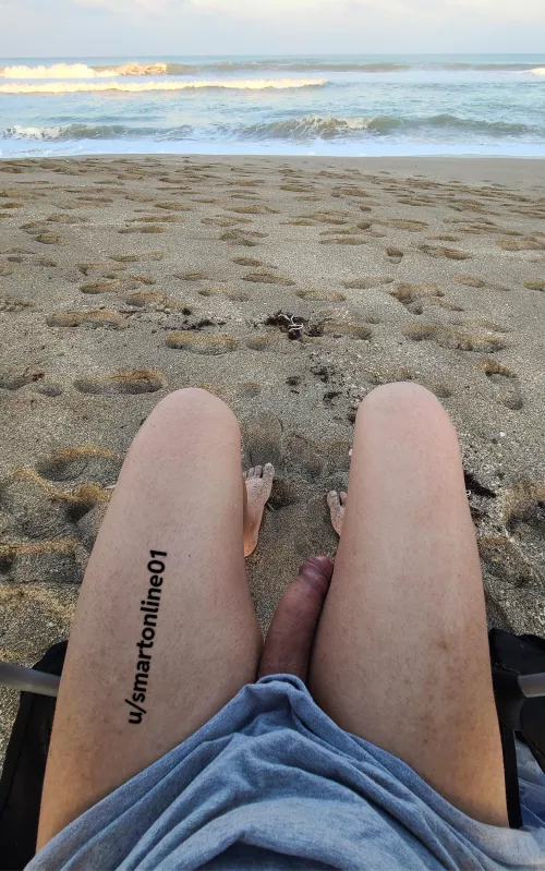 My dick head begins to peek out to enjoy the sea breeze 🌊  by smartonline01