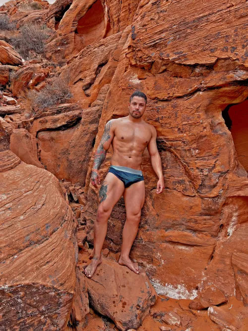 Stripped down for the hike by active-hot11