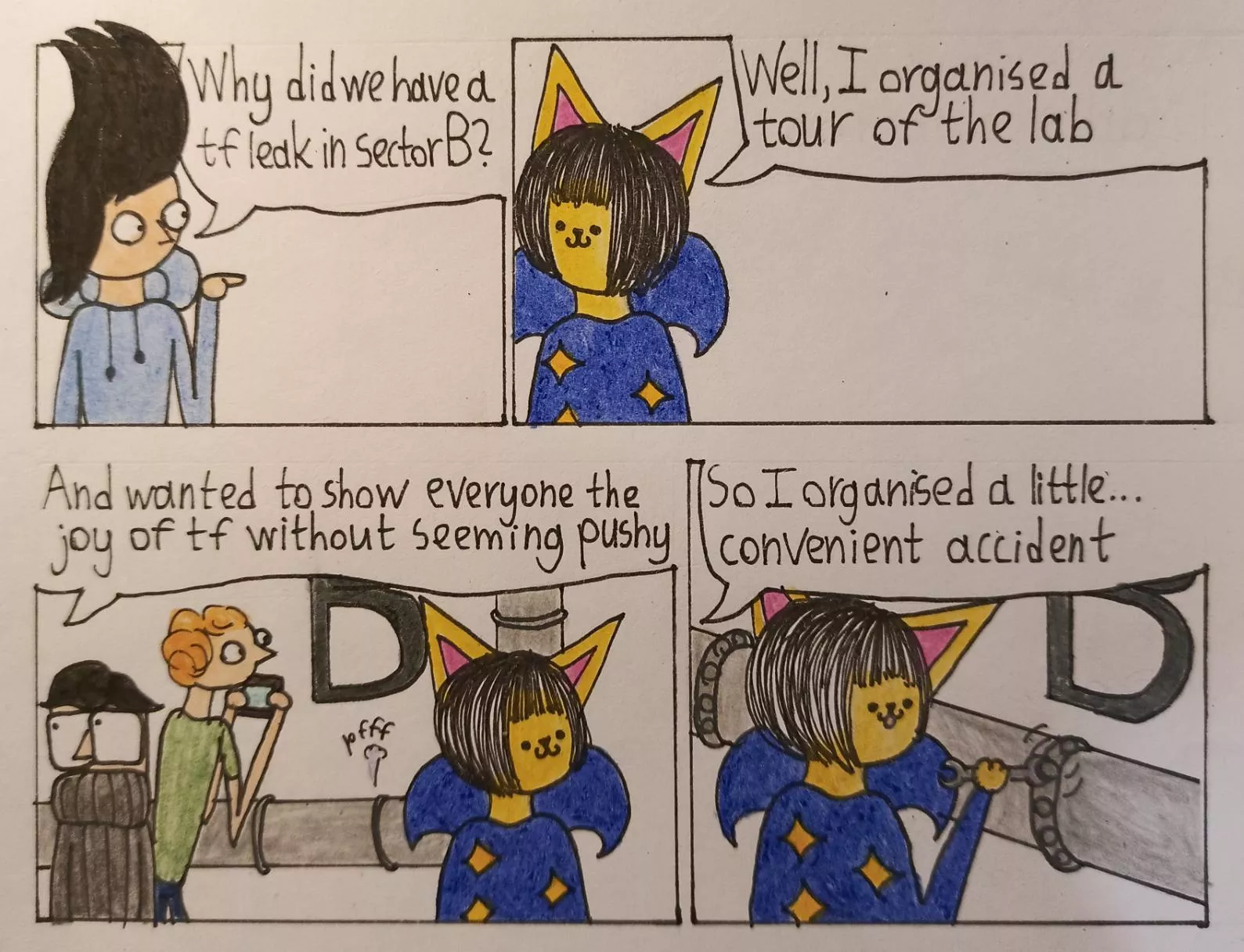 Convenient accident (art by me)  posted by MrMoor2007