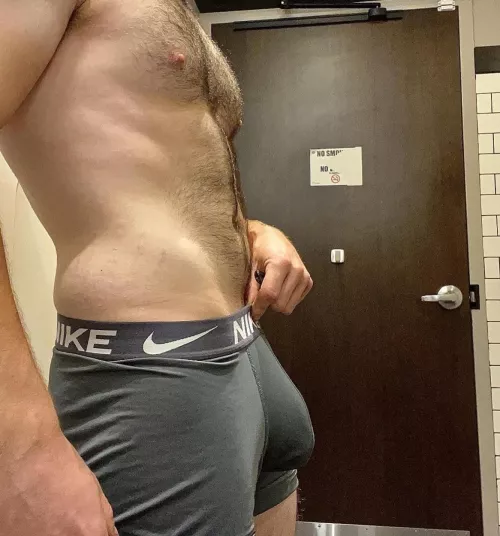 Maybe ask that guy in the gym change room if you can suck his cock, you never know ;)  by OkWolverine069