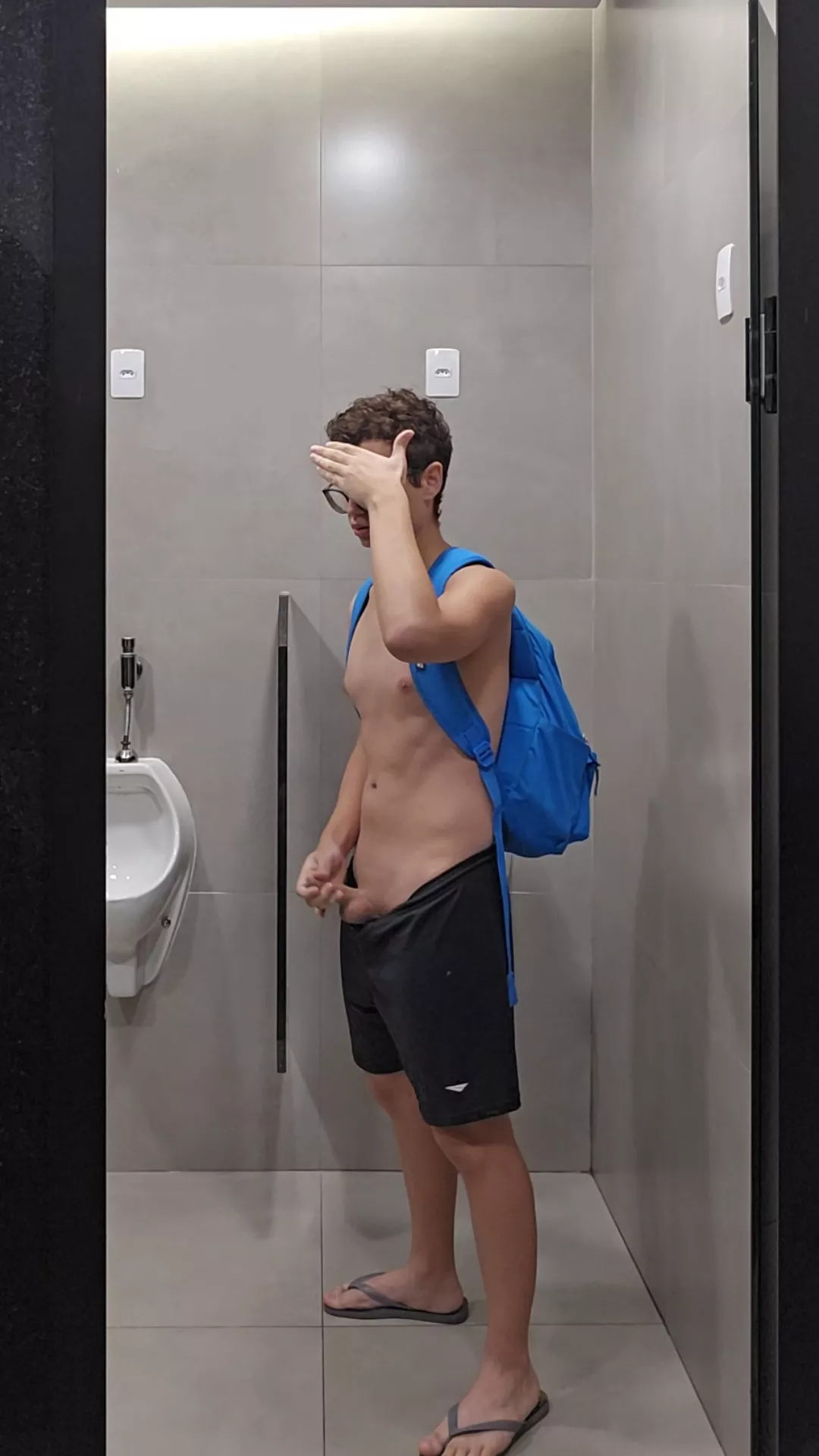 Showing my dick at the subway bathroom [18]  posted by LukeCinnabun