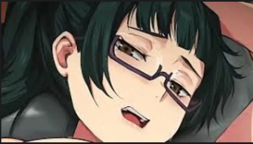 LF Color Source, 1girl, glasses, ponytail, blush , Maki Zenin (Jujutsu Kaisen) by Leumas8308