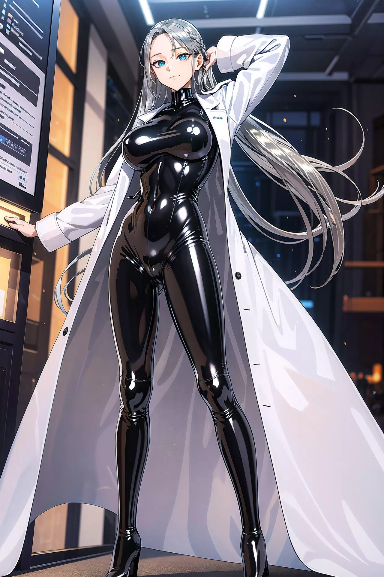 Long White Coat  posted by CheetahSperm18