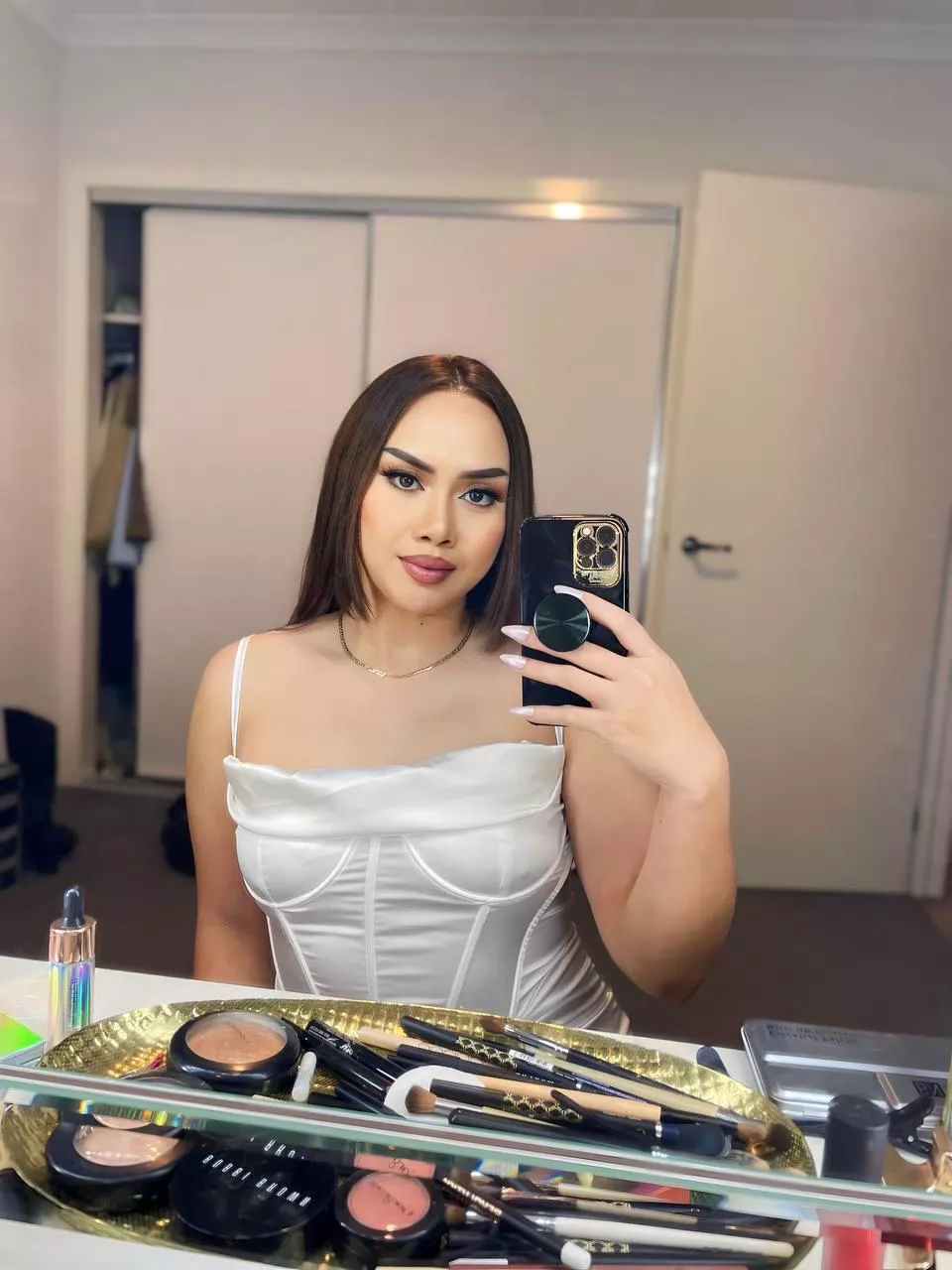 Make up on and ready to go  posted by DryTwoas