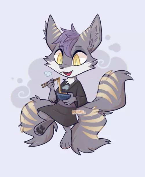 Ramen time!! 🦊🍜 by kazunekomori