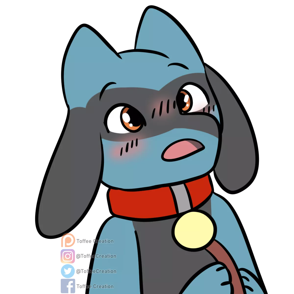 Riolu! (Commissioned Art :D) posted by ToffeeCreation