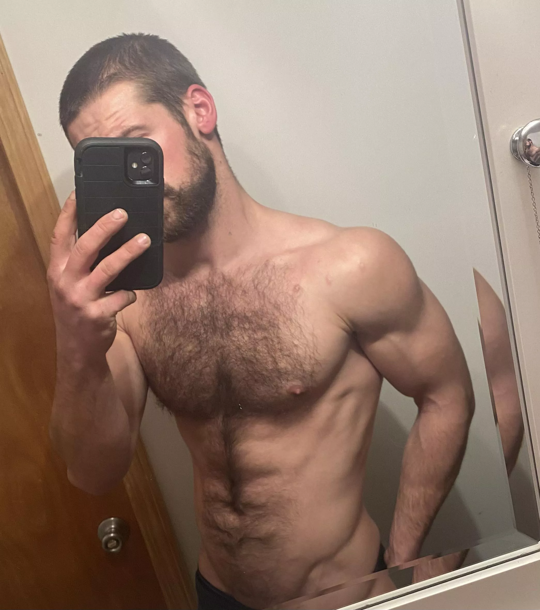 Run your fingers through my chest hair down my abs posted by dj-minato