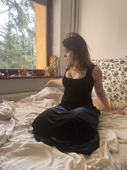 The black tight dress emphasizes my mood by YogurtclosetOld2868